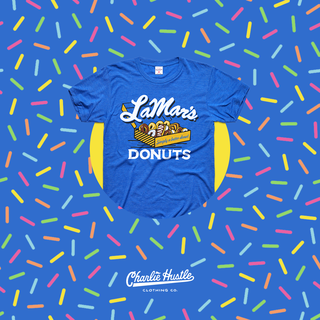 LaMar's Donuts Charlie Hustle tee - Blue